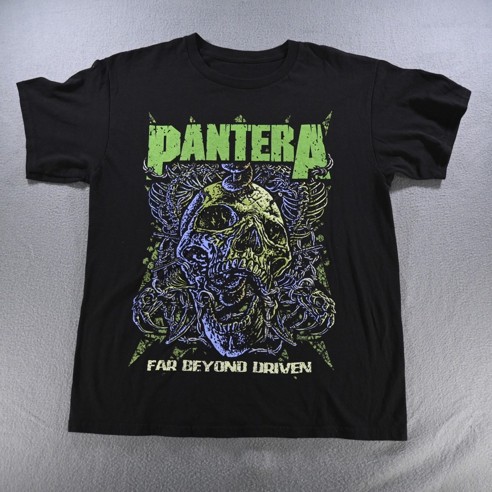 Pantera Mens Far Beyond Driven Skull Graphic T-Shirt Large Black